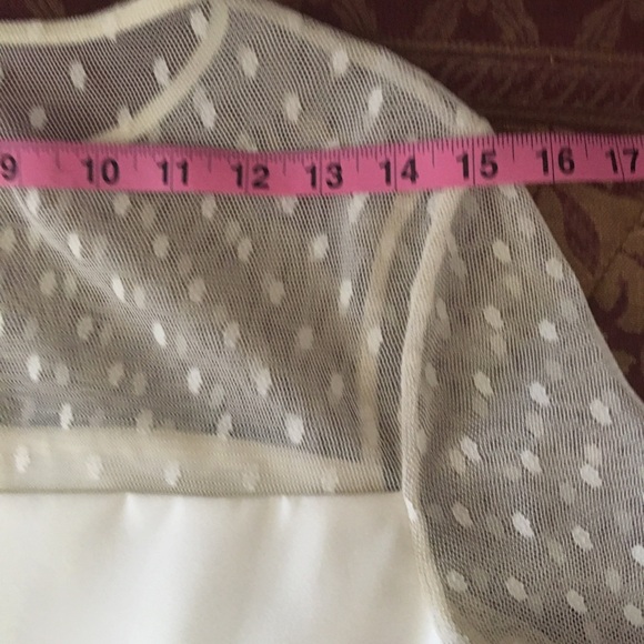 Eliza J midi Dress cream with lace lace size 8 - Picture 13 of 16